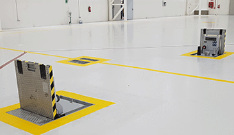 Hatch-pit systems hangar equipment